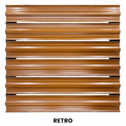 Retro del pannello per steccato SIMETRICA effetto legno dorato