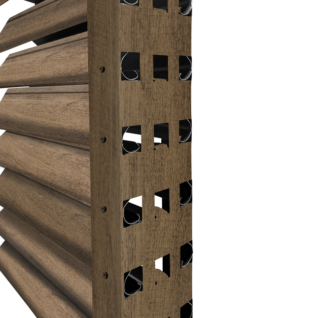 Recinzione Modulare | Frangivista PIRAMIDE | Betulla | Effetto Legno | IN ACCIAIO ZINCATO (Copia)