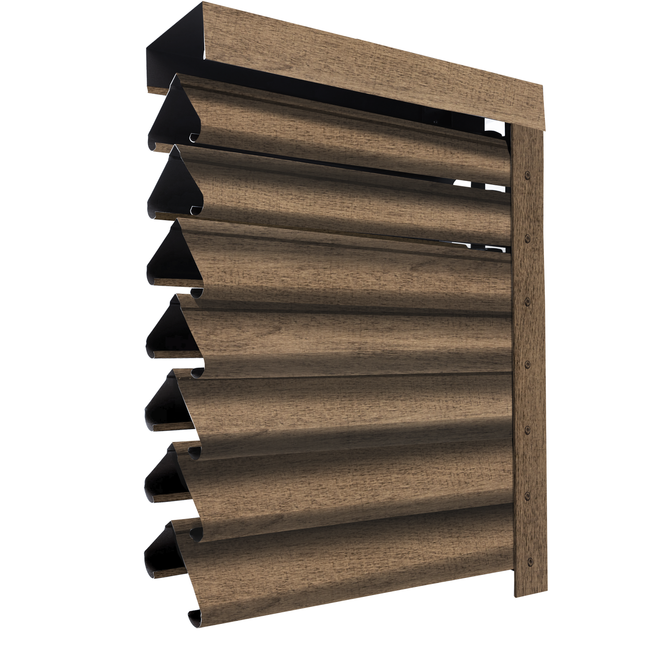 Recinzione Modulare | Frangivista PIRAMIDE | Betulla | Effetto Legno | IN ACCIAIO ZINCATO (Copia)