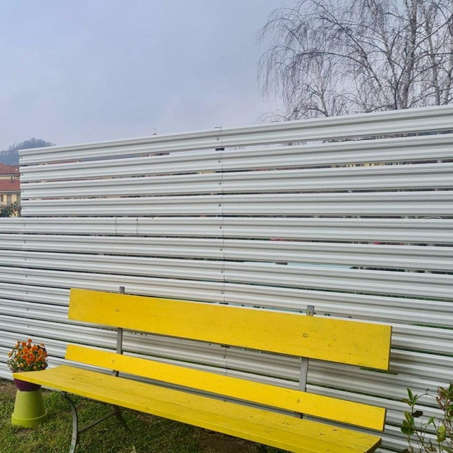 Recinzione Modulare | Steccato SIMETRICA | Bianco Alpino | Doppio Lucido | IN ACCIAIO ZINCATO