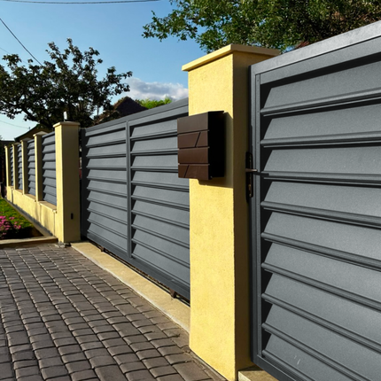 Recinzione Modulare | Frangivista GAMMA| GRIGIO GRAFITE | IN ACCIAIO ZINCATO