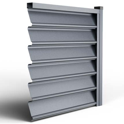 Recinzione Modulare | Frangivista GAMMA| GRIGIO GRAFITE | IN ACCIAIO ZINCATO