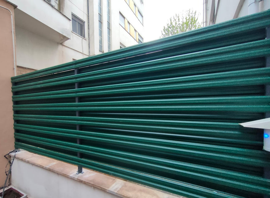 Recinzione Modulare | Steccato SIMETRICA | Verde Pino | IN ACCIAIO ZINCATO
