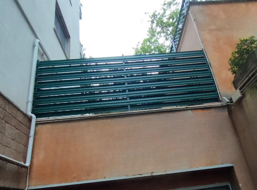 Recinzione Modulare | Steccato SIMETRICA | Verde Pino | IN ACCIAIO ZINCATO