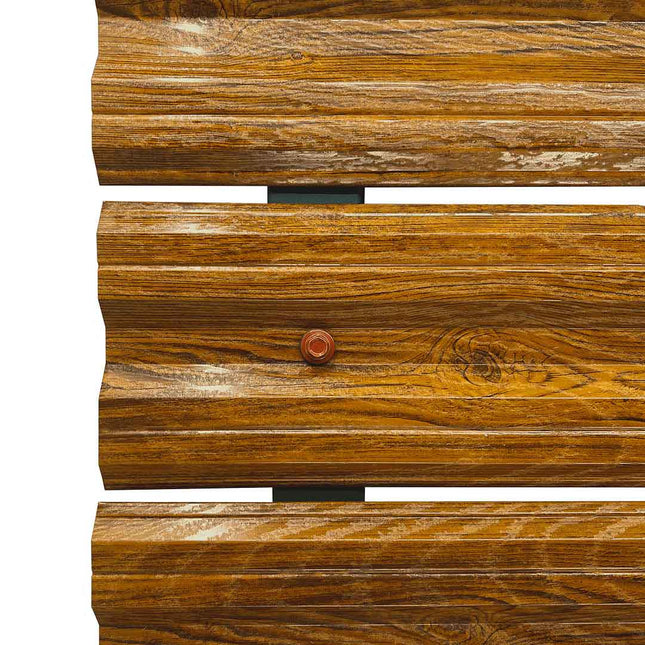 Recinzione Modulare | Steccato SIMETRICA | Quercia Striata | Effetto Legno | IN ACCIAIO ZINCATO