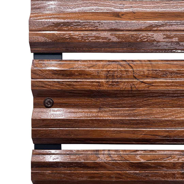 Recinzione Modulare | Steccato SIMETRICA | Noce Striato | Effetto Legno Doppio | IN ACCIAIO ZINCATO