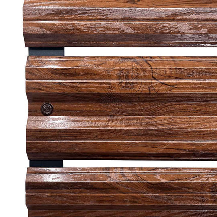 Recinzione Modulare | Steccato SIMETRICA | Noce Striato | Effetto Legno | IN ACCIAIO ZINCATO