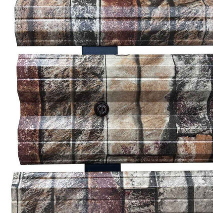 Recinzione Modulare | Steccato SIMETRICA | Muro Granito | Effetto Pietra | IN ACCIAIO ZINCATO