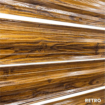 Recinzione Modulare | Steccato SIMETRICA | Quercia Striata | Effetto Legno Doppio | IN ACCIAIO ZINCATO