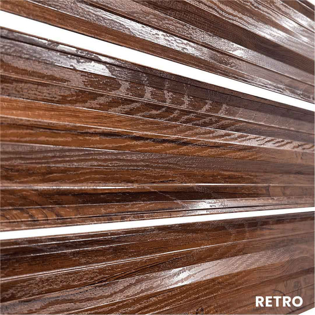 Recinzione Modulare | Steccato SIMETRICA | Noce Striato | Effetto Legno Doppio | IN ACCIAIO ZINCATO