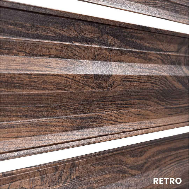 Recinzione Modulare | Steccato SIMETRICA | Mogano | Effetto Legno Doppio | IN ACCIAIO ZINCATO