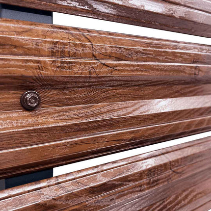 Recinzione Modulare | Steccato SIMETRICA | Noce Striato | Effetto Legno | IN ACCIAIO ZINCATO