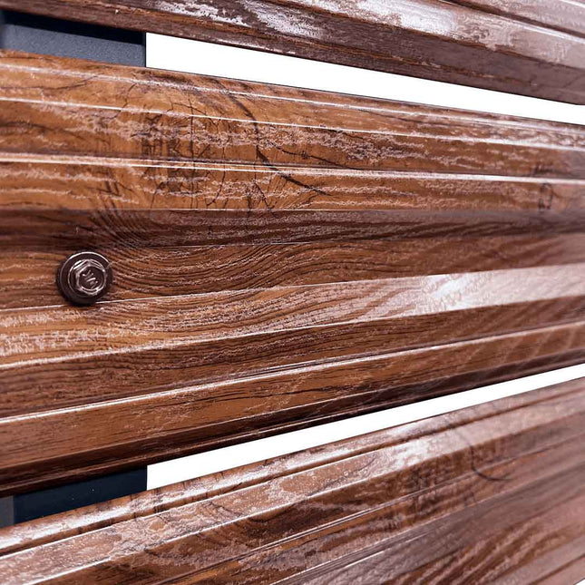 Recinzione Modulare | Steccato SIMETRICA | Noce Striato | Effetto Legno | IN ACCIAIO ZINCATO