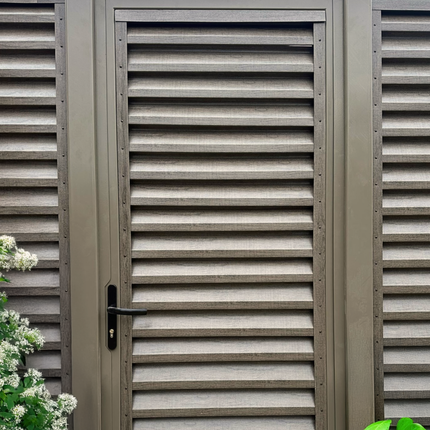 Recinzione Modulare | Frangivista ATLAS | Betulla | Effetto Legno | IN ACCIAIO ZINCATO