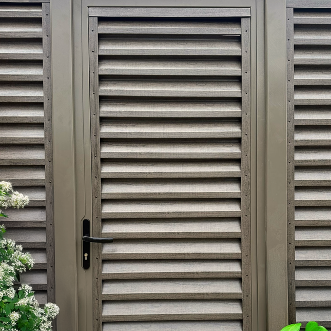 Recinzione Modulare | Frangivista ATLAS | Betulla | Effetto Legno | IN ACCIAIO ZINCATO