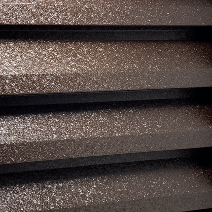 dettaglio particolare della finitura del pannello frangivista