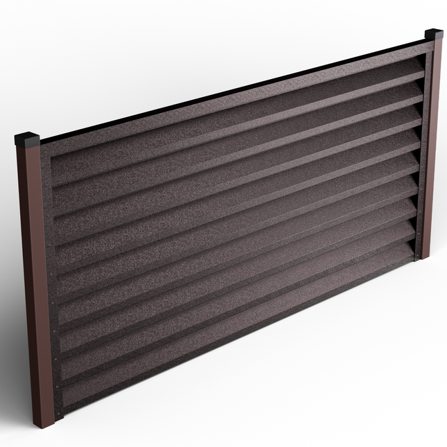 esempio pannello frangivista installato su due piloni