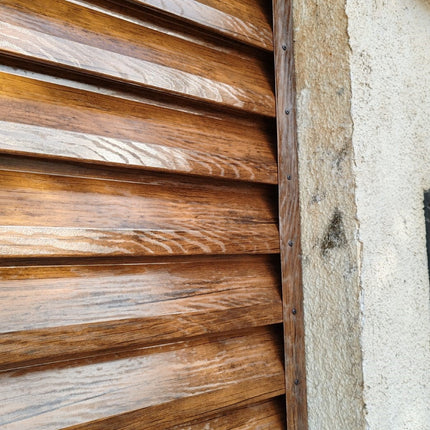 Recinzione Modulare | Frangivista ATLAS | Noce Striato | Effetto Legno | IN ACCIAIO ZINCATO