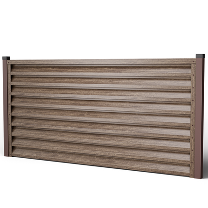 Recinzione Modulare | Frangivista ATLAS | Betulla | Effetto Legno | IN ACCIAIO ZINCATO