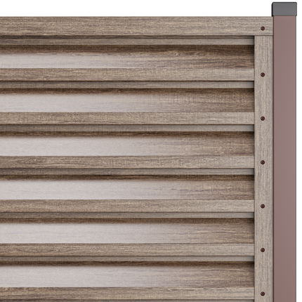 Recinzione Modulare | Frangivista ATLAS | Betulla | Effetto Legno | IN ACCIAIO ZINCATO