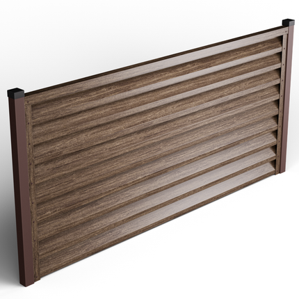 Recinzione Modulare | Frangivista ATLAS | Betulla | Effetto Legno | IN ACCIAIO ZINCATO