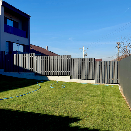 Recinzione Modulare | Steccato TISA | Grigio Grafite | Doppio | IN ACCIAIO ZINCATO