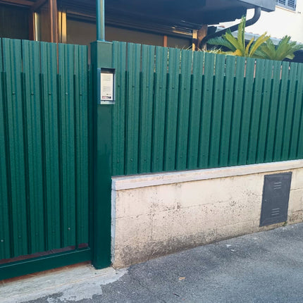 Recinzione Modulare | Steccato SIMETRICA | Verde Pino | IN ACCIAIO ZINCATO