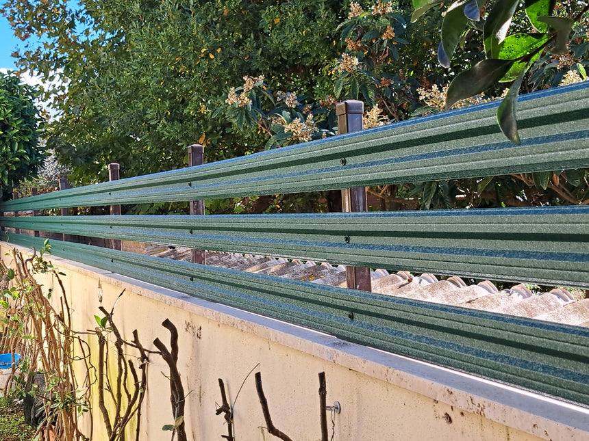 Recinzione Modulare | Steccato SIMETRICA | Verde Pino | IN ACCIAIO ZINCATO