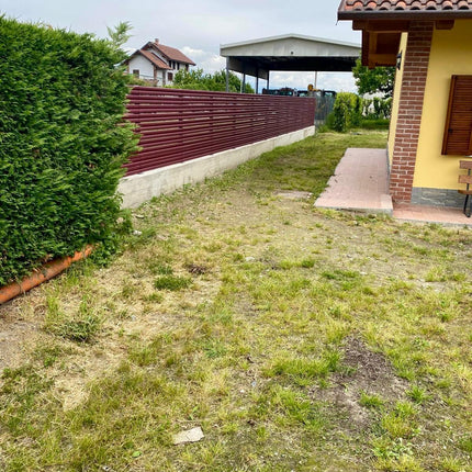 recinzione modulare installato su muretto parte frontale