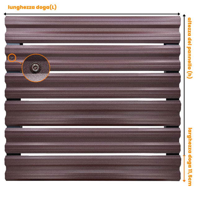 Recinzione Modulare | Steccato SIMETRICA | Cioccolato Marrone | IN ACCIAIO ZINCATO