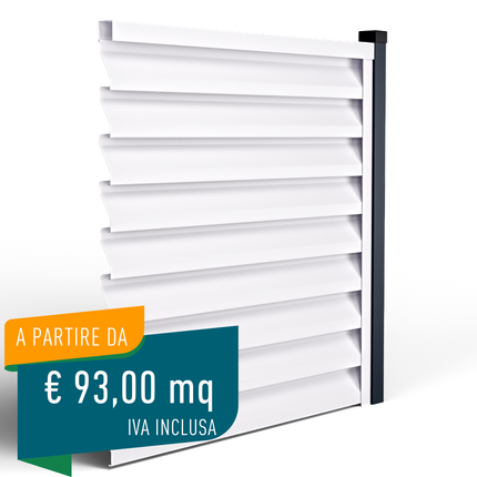 pannello frangivista bianco in acciaio zincato per esterno