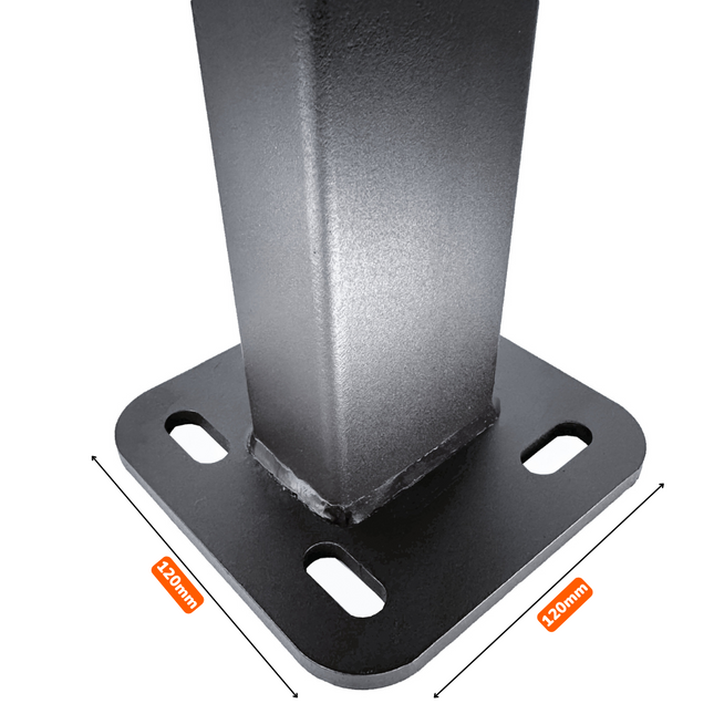 Pilastro con base saldata | Grigio | IN ACCIAIO ZINCATO