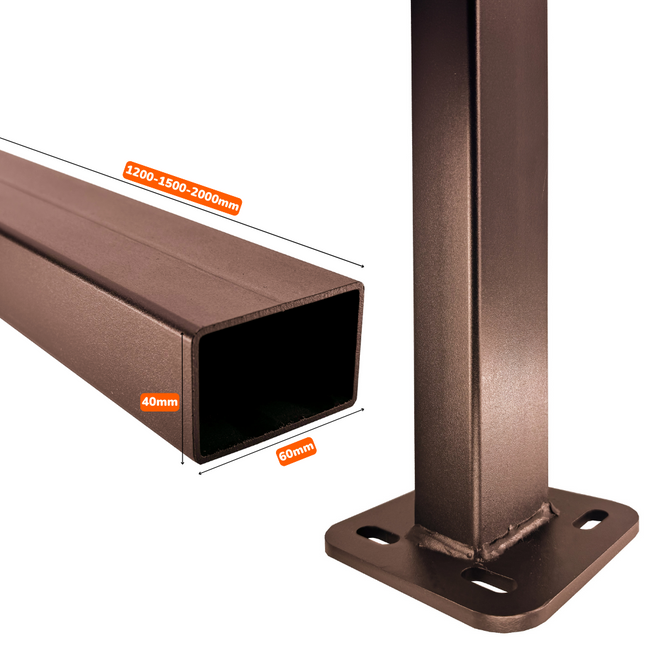 piantone per giardino da ancorare alla base esistente per poter ancorare strutture quali pannelli Frangivista o doghe Orizzontali