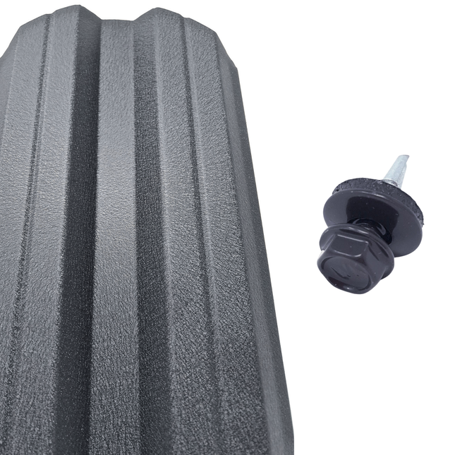 Frangivista giardino in acciaio zincato grigio grafite, installazionefai-da-te
