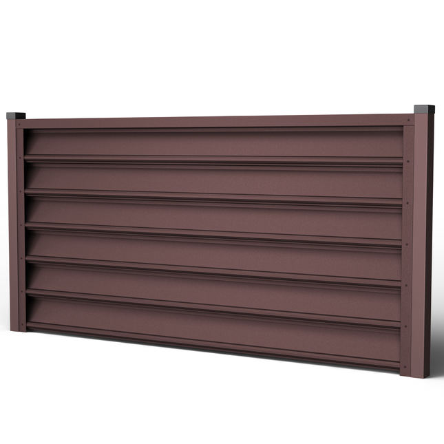 pannello modulare frangivista colore cioccolato marrone in acciaio zincato