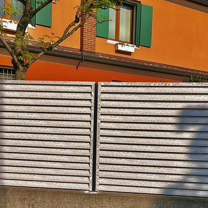 Recinzione Modulare | Frangivista ATLAS | Quercia Bianca | Effetto Legno | IN ACCIAIO ZINCATO
