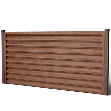 sezione frangivista in acciaio zincato per giardino incluso di piloni