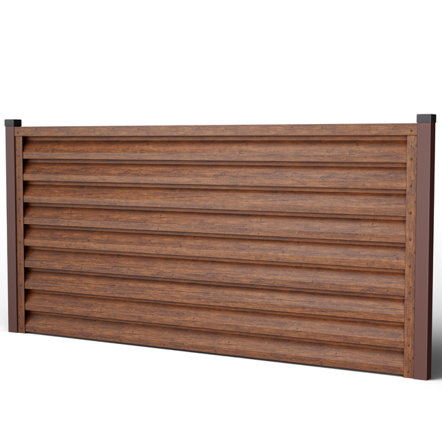 sezione frangivista in acciaio zincato per giardino incluso di piloni