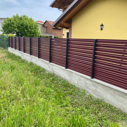 installazione dello steccato orizzontale parte dietro