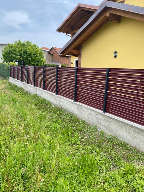 installazione dello steccato orizzontale parte dietro