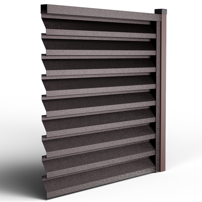 sezione pannello frangivista con ancoraggio su un pilone