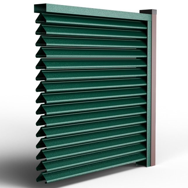 sezione pannello frangivista da giardino colore verde