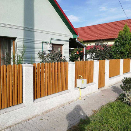 Recinzione Modulare | Steccato TISA | Quercia Striata | Effetto Legno | IN ACCIAIO ZINCATO