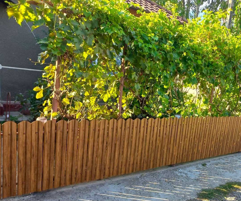 Recinzione Modulare | Steccato TISA | Quercia Striata | Effetto Legno Doppio | IN ACCIAIO ZINCATO