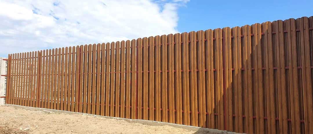 Recinzione Modulare | Steccato TISA | Quercia Striata | Effetto Legno Doppio | IN ACCIAIO ZINCATO