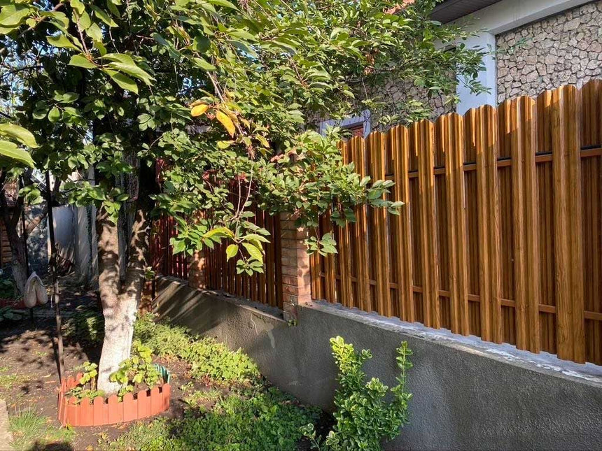 Recinzione Modulare | Steccato TISA | Quercia Striata | Effetto Legno Doppio | IN ACCIAIO ZINCATO