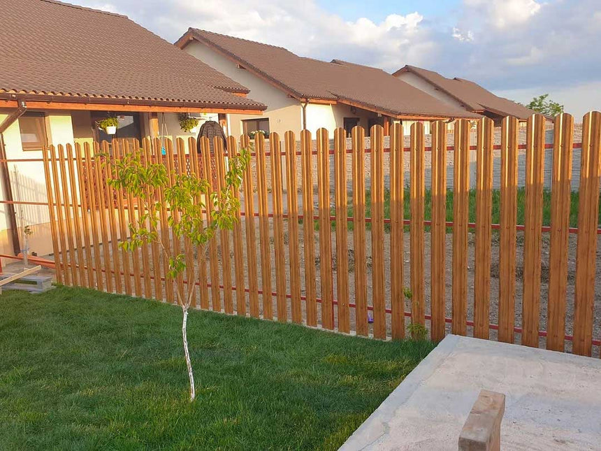 Recinzione Modulare | Steccato TISA | Quercia Striata | Effetto Legno Doppio | IN ACCIAIO ZINCATO