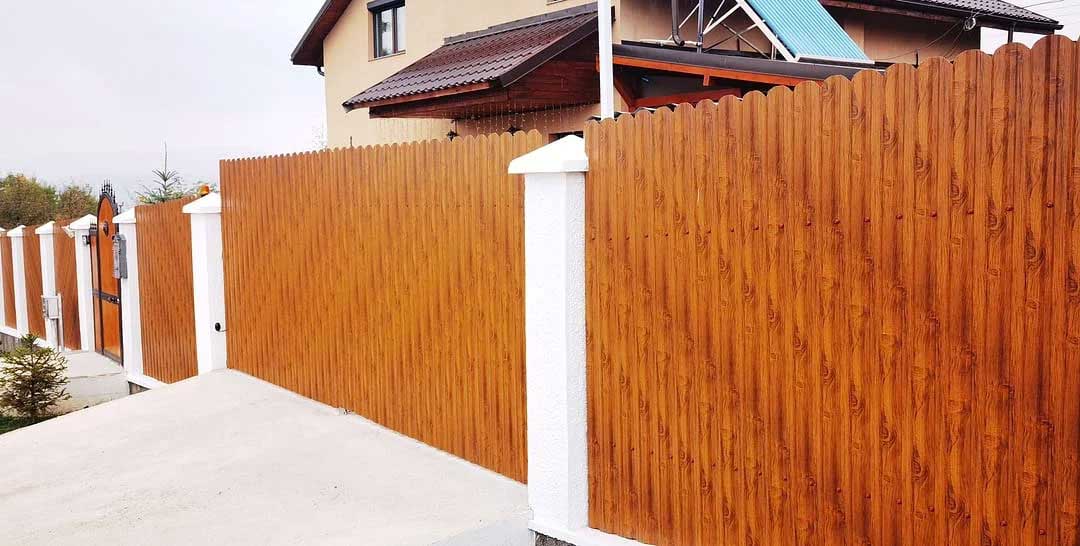 Recinzione Modulare | Steccato TISA | Quercia Striata | Effetto Legno Doppio | IN ACCIAIO ZINCATO