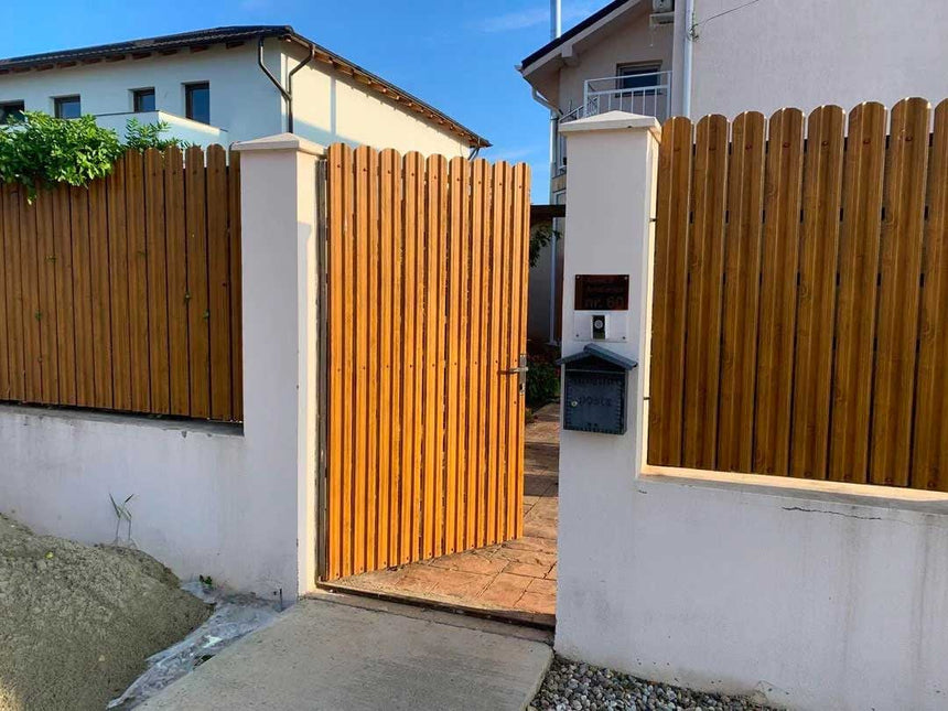Recinzione Modulare | Steccato TISA | Quercia Striata | Effetto Legno Doppio | IN ACCIAIO ZINCATO