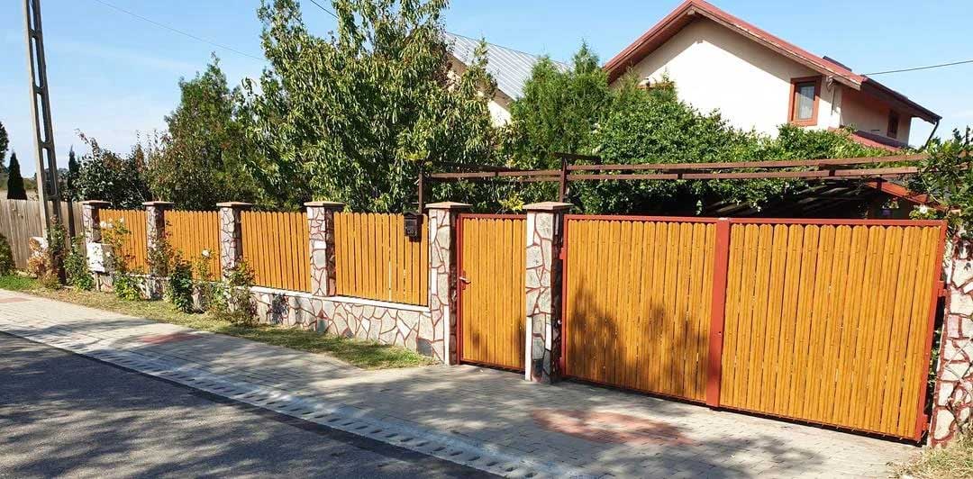 Recinzione Modulare | Steccato TISA | Quercia Striata | Effetto Legno Doppio | IN ACCIAIO ZINCATO